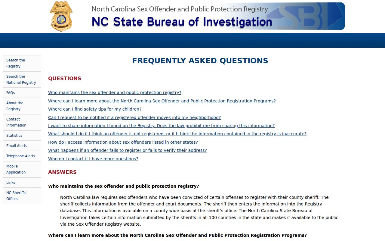 Polk County sex offender registry accuracy and safety FAQ
